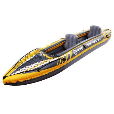 China Fishing Kayak Traveling Inflatable Kayak Canoe Paddle Canoe PVC Material, Aluminum Alloy Paddle, Compressor Matching Double Canoe PVC Inflatable Kayak for sale