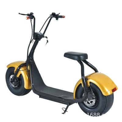 China Unisex FAST BIG Fat Tire Electric Motorcycle 1500w 2 Wheel Kick Electric E Scooter For Adult for sale