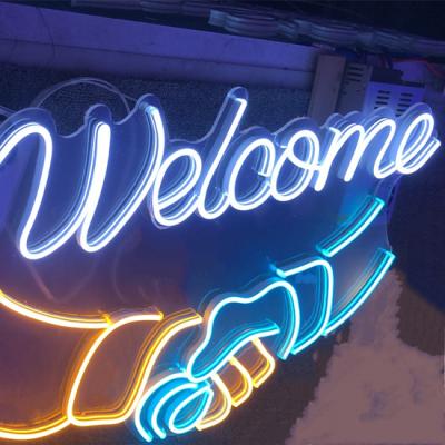 China LANDSCAPE Dropshipping party reception 24v rgb lighting hurry wedding 3d acrylic crystal neon sign large tall outdoor letreros wall for home for sale