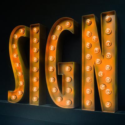 China Hot selling long term work marquee letter F baby table lightweight home letters and event decoration initial letter for sale