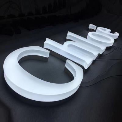 China Customized long lasting long lasting led indoor lighted logo signs by number and names OEM sign led store front outdoor wall signs for sale