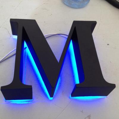 China Long term work& Easy Installation Plated LED Backlit Signs Light Up Logo Channel Led Numbers Letter Back Light Logo for sale