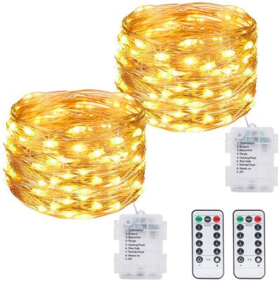 China 3AA Battery Remote Control Party Outdoor Copper Wire Christmas Fairy Lights Curtain Window Light Indoor and Outdoor for sale