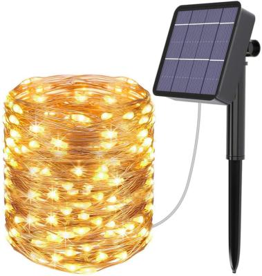 China Garden China Factory Solar Led Light String 100 Led Solar Power Led String Lights Fairy Copper String Lights for sale