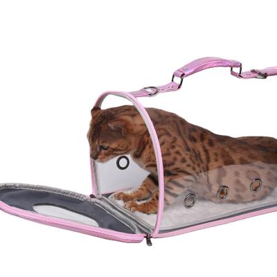 China High quality panoramic transparent pet handbag china manufacture large capacity breathable pet stocked handbag for sale