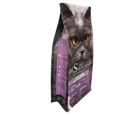 China Moisture Proof Laminated Nylon Material 2kg Pet Food Packaging Bag Stand Up Foil Bag With Zipper for sale