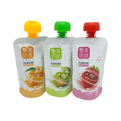 China Hot Sale Customized Safety Juice Food Packaging Bag Spout Pouch With Baby Hat for sale