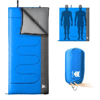 China 2022 type high quality outdoor camping envelope 3 season sleeping bag adult portable folding lightweight sleeping bag for sale