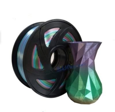 China FDM 3D Printer Rainbow Silk PLA Sunhokey 1KG 1.75mm Rainbow PLA 3D Printer Filament SGS ROHS for sale