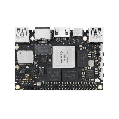 China Khadas RK3399 Single Board Computer Edge-V Max With 4G DDR4 + 128GB EMMC5.1 Development Board KA009 for sale