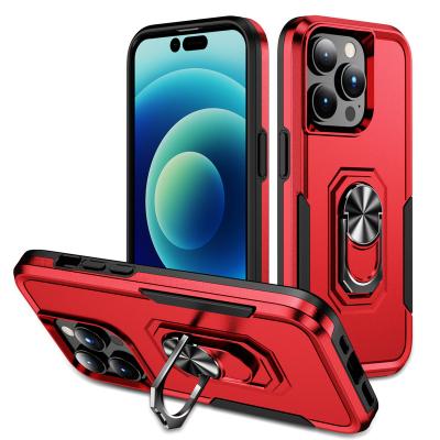 China Hot Selling Shockproof iPhone 14 Pro Ring Holder Phone Case Max Shockproof Matte Back Cover For Phone Case From Amazon for sale