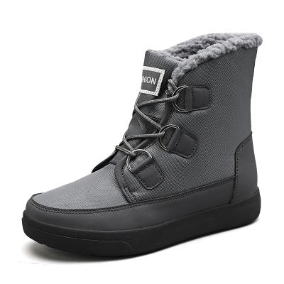 China Plus size flat snow boots 2021 ladies boots new design autumn/winter plus flat-bottom thick-soled velvet women's boots for sale