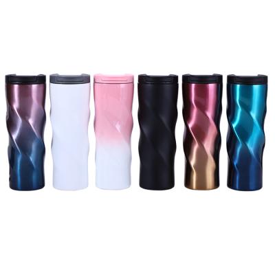 China Wholesale PORTABLE Travel 17OZ Vacuum Insulated Stainless Steel Tumbler Coffee Mug Sports Water Bottle With Flip Top Lids for sale