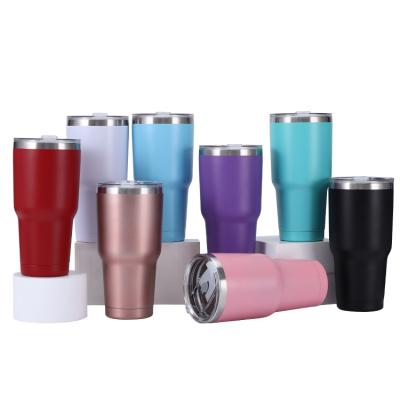 China Stainless Steel 30oz Wall Travel Vacuum Flasks Wine Drinking Tumblers Custom Dual Logo Yeticool Beer Mug for sale