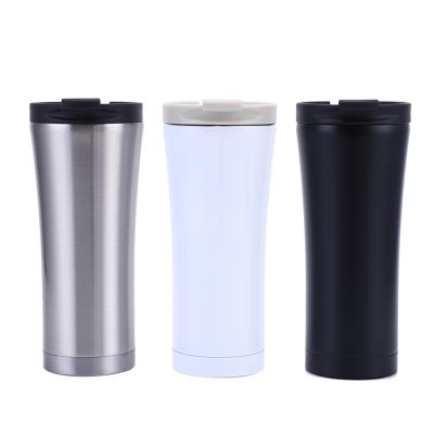 China PORTABLE Reusable Travel Leak Proof Double Wall Vacuum Insulated Stainless Steel Reusable Mug and Coffee Mug with Flip Lid for sale