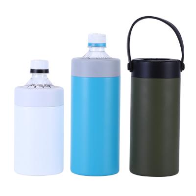 China PORTABLE Outdoor Wide Mouth Beer Mug Stainless Steel Double Wall Wine Cooler Juice Beverage Cold Vacuum Bottle for sale