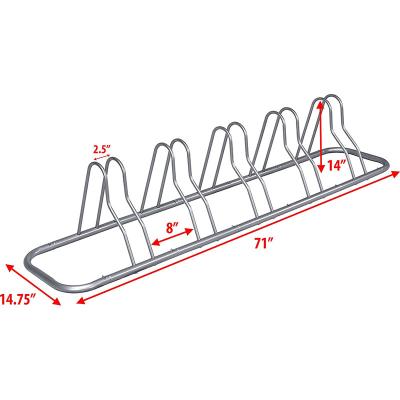 China Adjustable Bike Storage Household Items Floor 5 Bike Floor Storage Rack Bicycle Parking Rack for sale