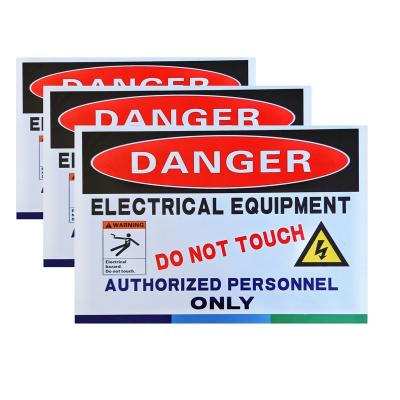 China Wholesale Custom PVC Do Not Touch Sign Workplace Electrical Hazard Hazard Warning Safety Sign for sale