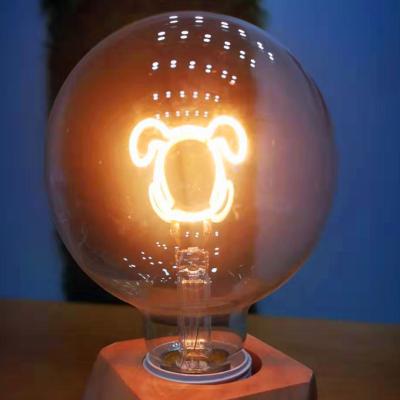 China Customized New OEM Residential Factory Light Bulb Vintage Decoration Lamp G95 G80 4W Letter Table Lamp Led Filament Bulb for sale