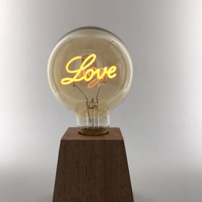 China 2021 new products INDOOR led lights E27 cartoon house red green love 4W glass decorative lamp edison edison filament bulb for sale