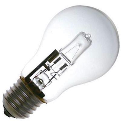 China A55 A60 Halogen 28W 42W 53W 70W 100W ECO Glass Cover 120V 220V E27 Tungsten Halogen Lamp Bulb for sale