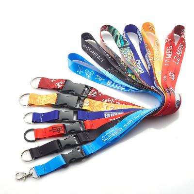 China Cheap Custom Printed Exhibition Lanyard Manufacturer Free Sample Promotional Polyester Neck Lanyard With Logo for sale