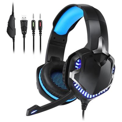 China Headband 50mm Neodymium Driver Gamer Profesional Headphone OEM RGB Gaming K20 Headset for sale