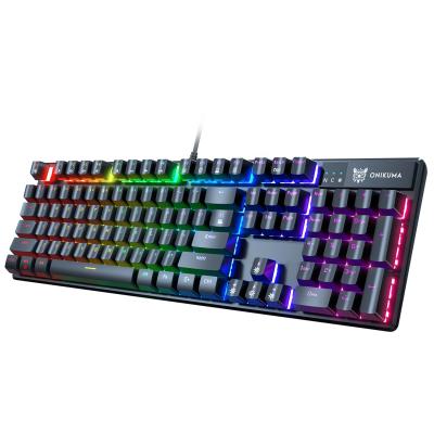 China Blue Anti-Ghosting Anti-Ghosting Switch Wired Gamer Keyboard ONIKUMA G27 Mechanical Gaming Keyboard with Stand for sale