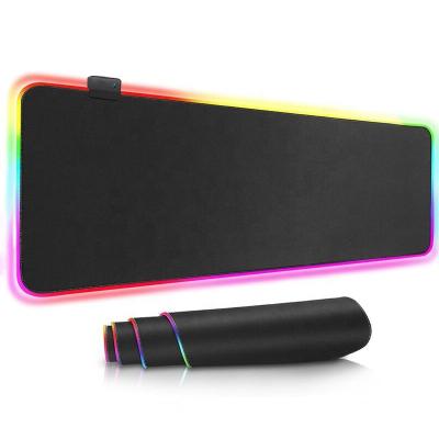 China RGB Non-Slip Waterproof Oversized 900*400 Mouse Pad Extended Black RGB Backlit Gaming Mouse Pad for sale