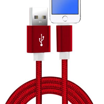 China 2 Smart in 1 Synchronization& High Speed ​​Charging 2M Data 2A Sync Braided Mobile Phone Charging Cable For iPhone for sale