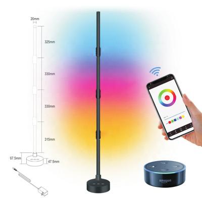 China Nordic High Quality Modern Smart LED Floor RGB LED Corner Standing Floor Lamps For Living Room for sale