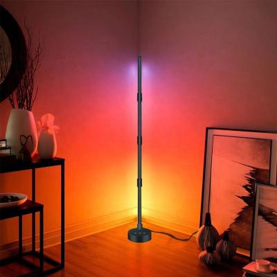 China Modern Dropshipping In Dimmable Running Colorful LED Corner Lamp Nordic Standing Light RGB Floor Lamp for sale