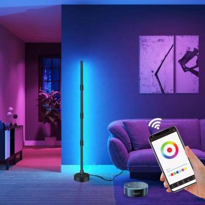 China Modern Nordic Standing Lights With Table Feather Shade Hotel Living Room Exhibition Creative Hall Art LED Floor Lamps for sale