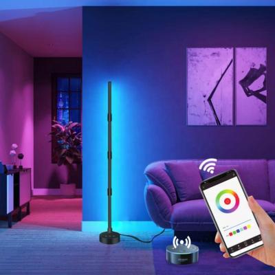 China 2021 Newest Modern Corner Space Saving Designer Rechargeable LED Minimal Lamp RGB Floor Standing Light for sale