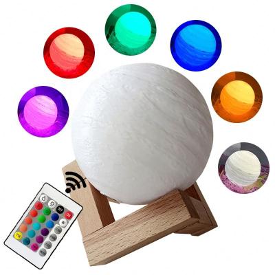 China Modern Wooden Usb Lamp 3D LED Night Light Round Base Oval ,Warm White Wooden Round Shape LED Lamp Base for sale