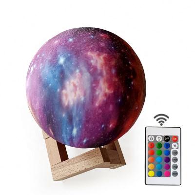 China Modern Home Office LED Light Rechargeable Night Moon Decoration 3D Moon Light Lamp for sale