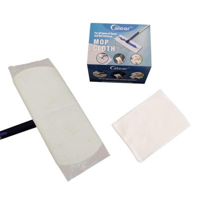 China Sustainable 65gsm 21.5*26.5cm Non Woven Household Floor Cleaning Cloth Disposable Mop Wipes for sale