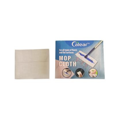 China Viable Disposable Mop Cloth Microfiber Dry Cleaning Mop White Floor Cleaning Cloth for sale