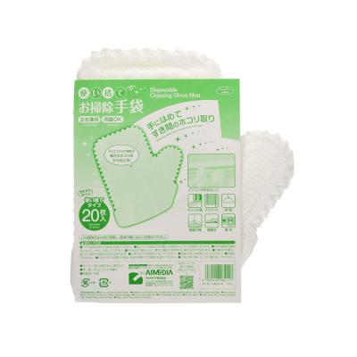 China Home Multi Use Disposable Nonwoven Cleaning Mitt Hand Dryer Square Shape Large Size Cleaning Dusting Mitts for sale