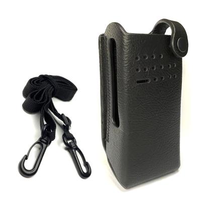 China Leather Two Way Radio Hard Carry Case With Belt Loop Two Way Radio, Walkie Talkie Carrying Cases For GP328D+ GP328D XIR P8600 Radio for sale