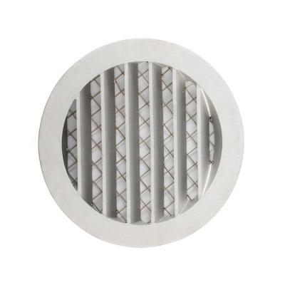 China Traditional Cast Aluminum Round Wall Mounted Air Inlets Louver With Fixed Blades for sale