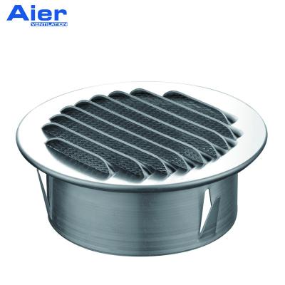 China Durable Round Wall Mounted Aluminum External Canopy Air Vent Grille for sale