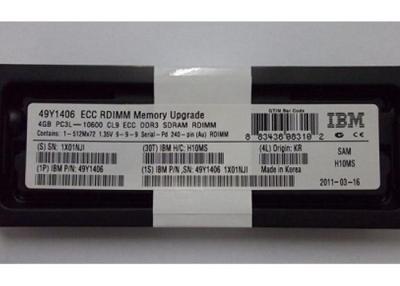 China memória 49Y1406 PC3L-10600 1333MHZ do servidor da CCE CL9 1RX4 1.35V IBM de 4GB LP Rdimm DDR3 à venda