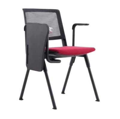 China Modern Plastic School Office Meeting Chair With Arms Notepad for sale