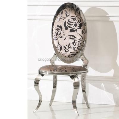 China Hotel Chair / Stainless Steel Luxury Baroque Armchair Chair Set OB505 for sale