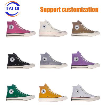 China Fashion Trend Classic High Top Canvas Shoes White Women's Casual Shoes For Men Custom Made Sneakers Slip On Casual Canvas Shoes for sale