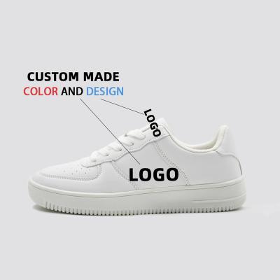 China Sneaker Manufacturer Latest Sport Breathable 2022 Leather Cushioning Made White Flat Sneakers Black Men Women Sports Shoes for sale