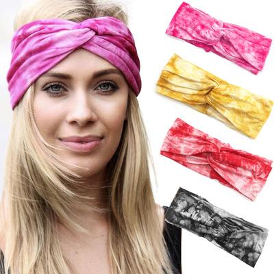 China New Popular Bohemian Elastic Sports, Ladies Wide Cross Yoga Headband Fitness Yoga Headband for sale