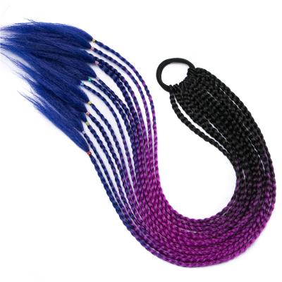 China New Cute Girls Elastic, High Temperature Synthetic Fiber Hair Rope Braid Hair Ring Kids Braid Rope Ponytail Wig Hair Accessories/ for sale