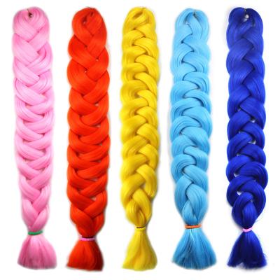 China High Temperature Synthetic Fiber Hair Braids Cheap Synthetic Hair Weaves Jumbo Braiding Hair Synthetic Crochet Braid Hair Extensions for sale